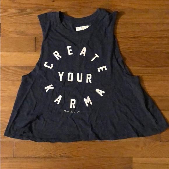 Spiritual Gangster Tops - Spiritual Gangster •Create Your Karma• Crop, Sz M